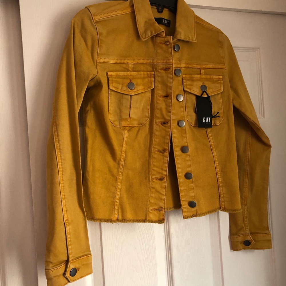 New! KUT Mustard Yellow Jean Jacket (w/ Stretch) - XS
